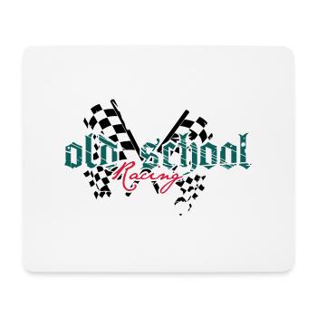 old school racing - Mousepad (Querformat) - Weiß - Vorne