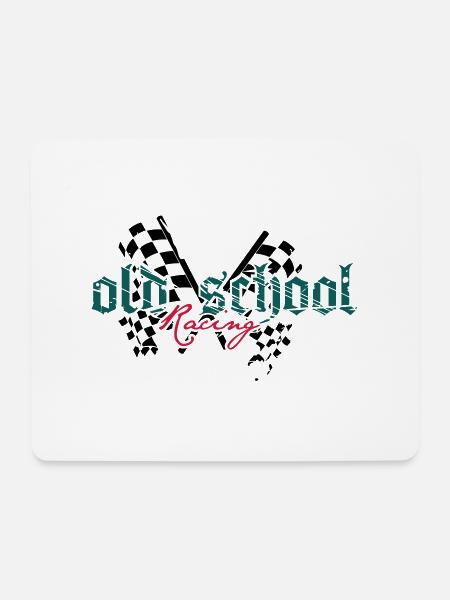 old school racing - Mousepad (Querformat) - Weiß