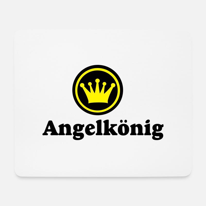 angeln - Mousepad (Querformat) - Weiß