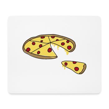 Pizza - Mousepad (Querformat) - Weiß - Vorne