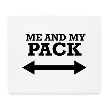 Me and my pack - Mousepad (Querformat) - Weiß - Vorne