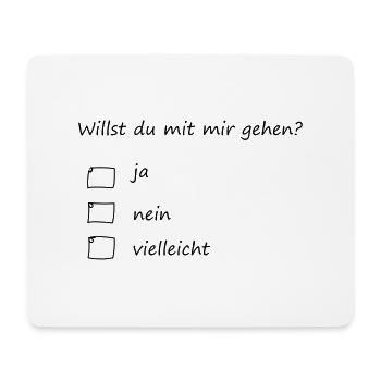 willststdumitmirgehen - Tapis de souris (format paysage) - blanc - Devant