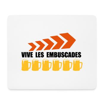 vive les embuscades1 - Tapis de souris (format paysage) - blanc - Devant