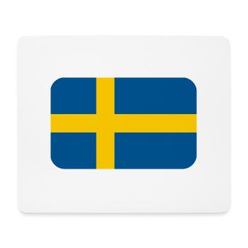 SWEDEN FLAG round corner 400 dpi - Tapis de souris (format paysage) - blanc - Devant