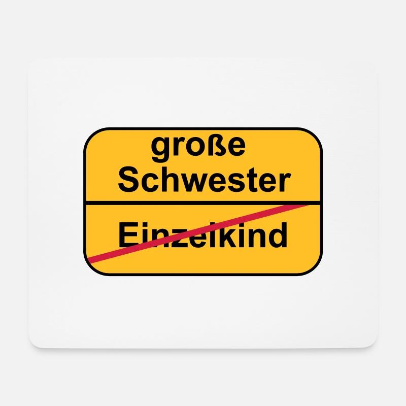 große Schwester - Mousepad (Querformat) - Weiß