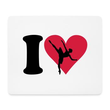 I love Ballett - Mousepad (Querformat) - Weiß - Vorne