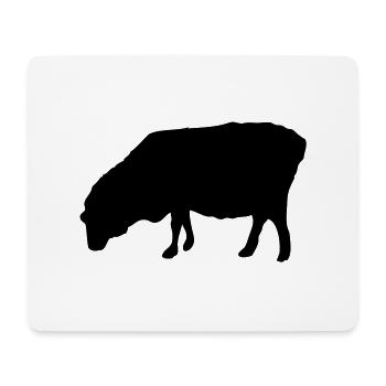 Schafe Schafe Silhouette Schatten Shadow1 - Mousepad (Querformat) - Weiß - Vorne