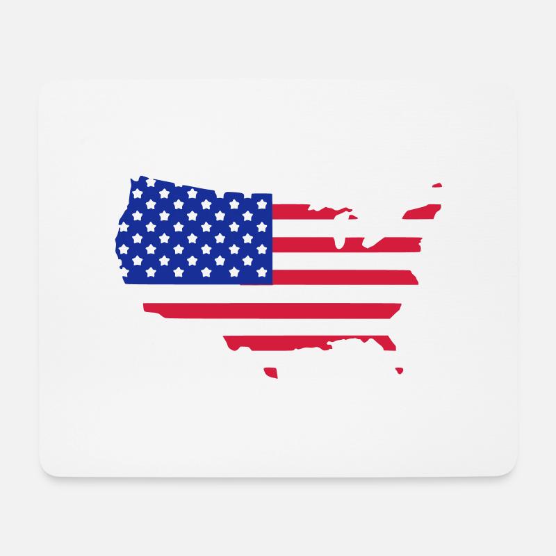 USA - Mousepad (Querformat) - Weiß