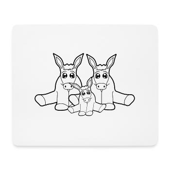 familie paar nachwuchs junges mama papa klein baby - Mousepad (Querformat) - Weiß - Vorne