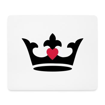 Krone - Herz - Mousepad (Querformat) - Weiß - Vorne