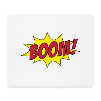 BOOM! - Mousepad (Querformat) - Weiß - Vorne
