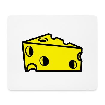 fromage suisse en tranches avec des trous - Tapis de souris (format paysage) - blanc - Devant