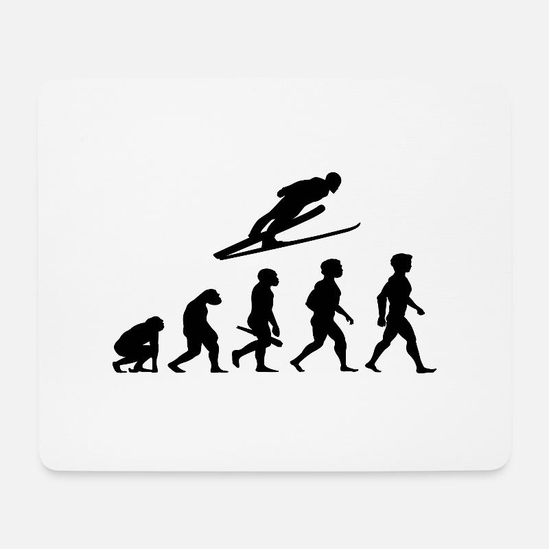 Evolution Ski long jump ski flying ski jumping - Mouse Pad (horizontal) - white