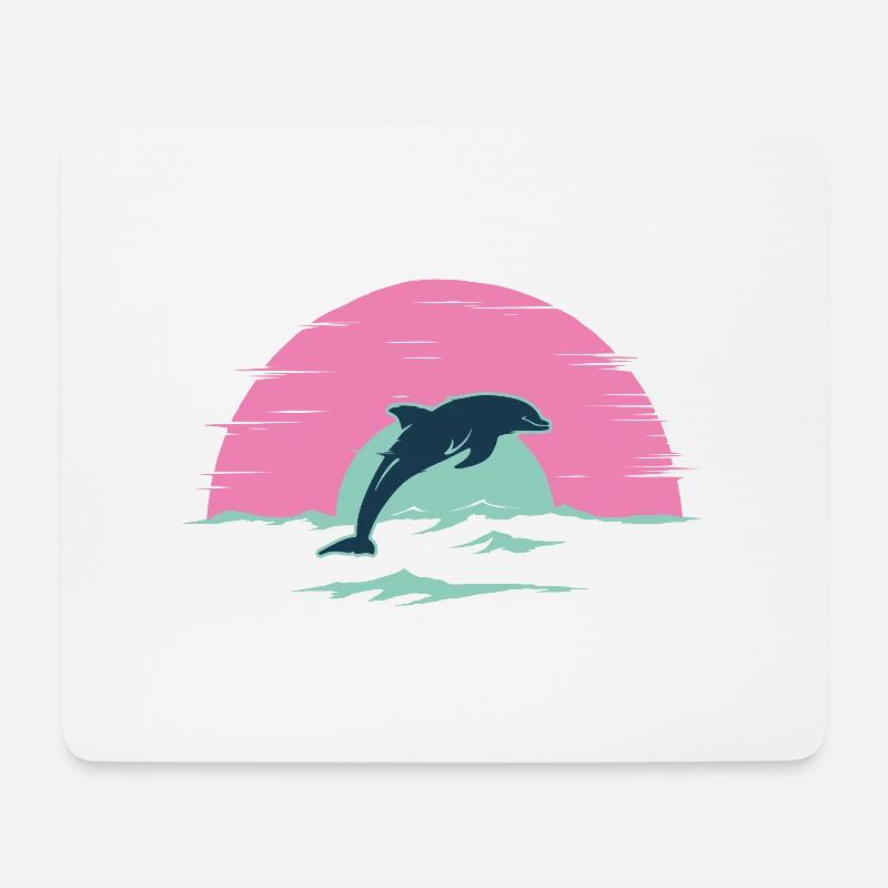 dolphin - Mouse Pad (horizontal) - white
