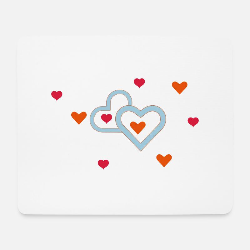 heart - Mouse Pad (horizontal) - white