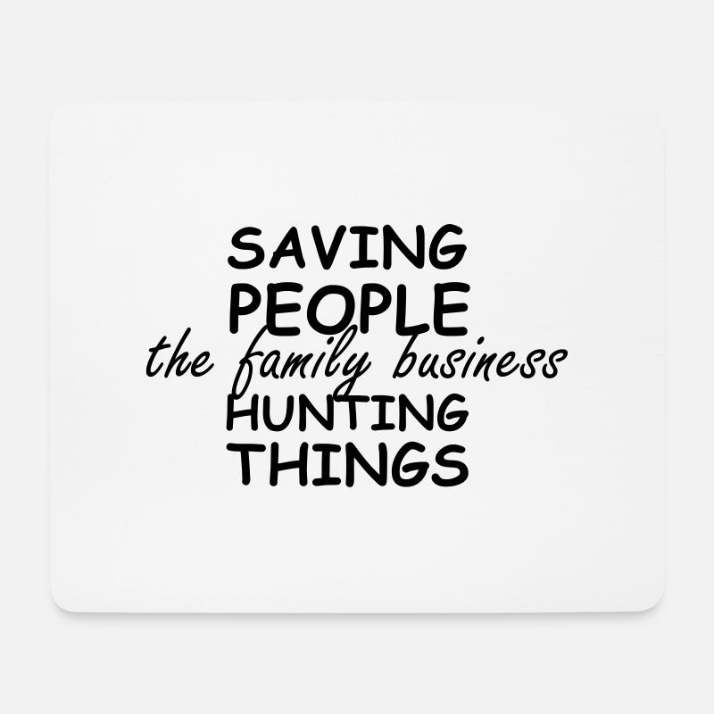 supernatural / saving people hunting things - Mouse Pad (horizontal) - white
