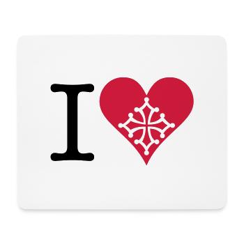 Ich liebe Okzitanisch 2C - Mousepad (Querformat) - Weiß - Vorne