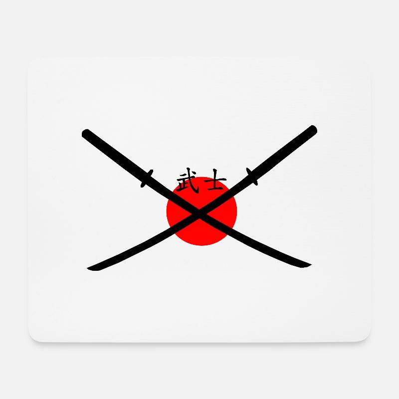 Samurai Schwert - Mousepad (Querformat) - Weiß