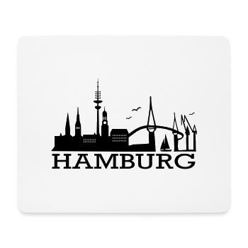 Hambourg horizon - Tapis de souris (format paysage) - blanc - Devant