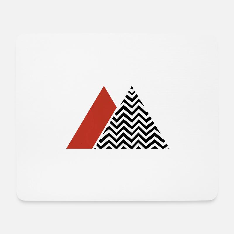 Design mit Zickzack und Dreiecken - Mousepad (Querformat) - Weiß