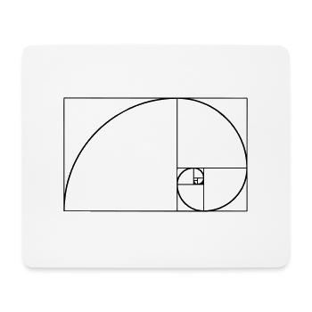 Fibonacci, Phi, Goldene Schnitt, Spirale, Rechteck - Mousepad (Querformat) - Weiß - Vorne