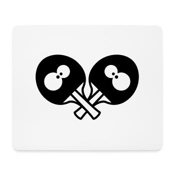 Funny Table Tennis Rackets - Mousepad (Querformat) - Weiß - Vorne