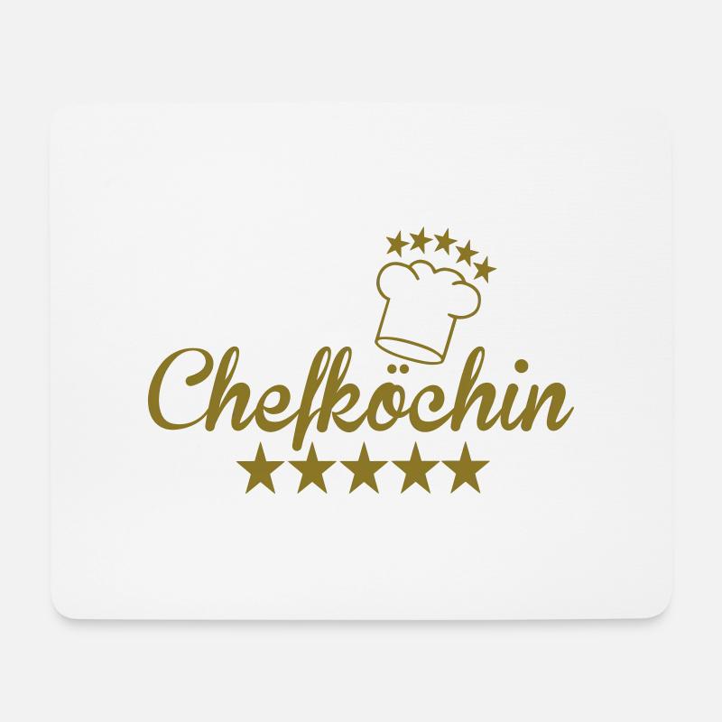 Chefköchin - Mousepad (Querformat) - Weiß
