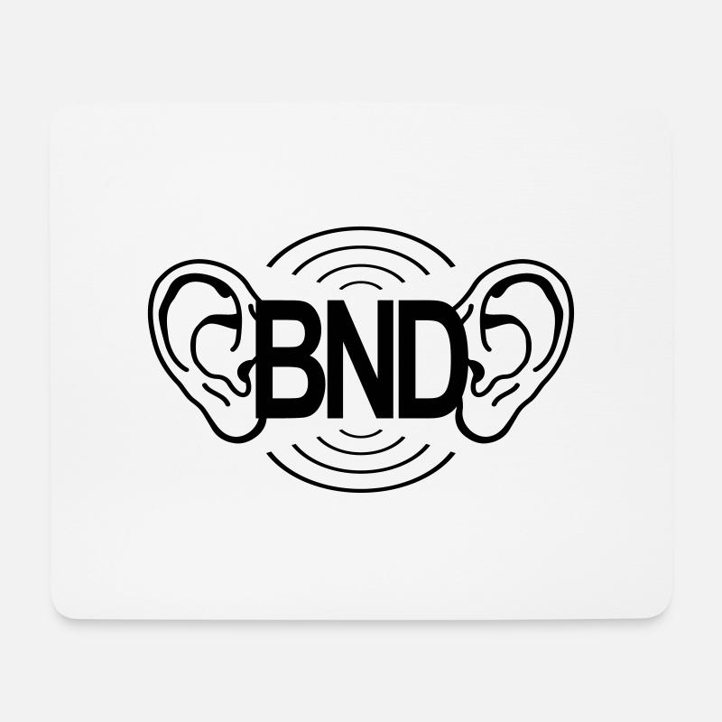 BND hat überall Ohren - Mousepad (Querformat) - Weiß