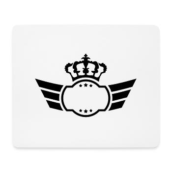 King Logo - Tapis de souris (format paysage) - blanc - Devant