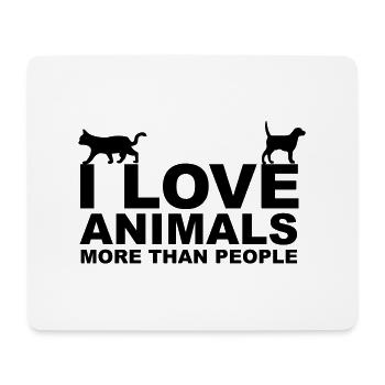 I Love Animals - Mouse Pad (horizontal) - white - Front