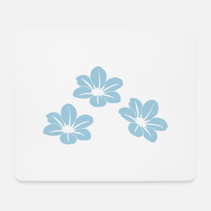 Blumen - Mousepad (Querformat) - Weiß