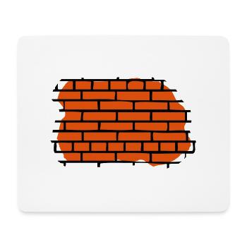 mauer - wall - Mousepad (Querformat) - Weiß - Vorne