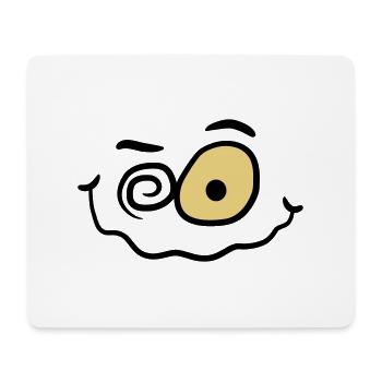 Sourire drôle fou fou - Tapis de souris (format paysage) - blanc - Devant