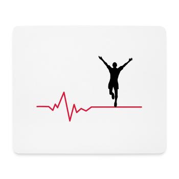 Jogger Puls - Mousepad (Querformat) - Weiß - Vorne