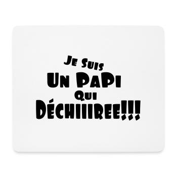 un_papi - Tapis de souris (format paysage) - blanc - Devant