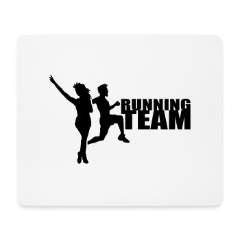 Running Team man woman of couple group - Mouse Pad (horizontal) - white - Front