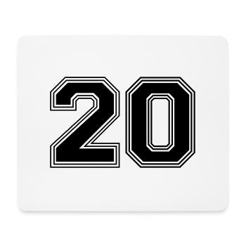 20_number_20_(s31) - Mouse Pad (horizontal) - white - Front