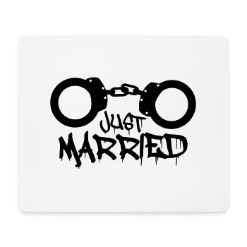 Just married prisonnier menotté drôle - Tapis de souris (format paysage) - blanc - Devant