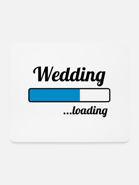 Wedding ...loading - Mousepad (Querformat) - Weiß