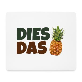 dies das Ananas - Mousepad (Querformat) - Weiß - Vorne