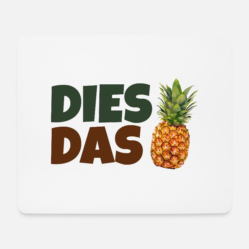 dies das Ananas - Mousepad (Querformat) - Weiß