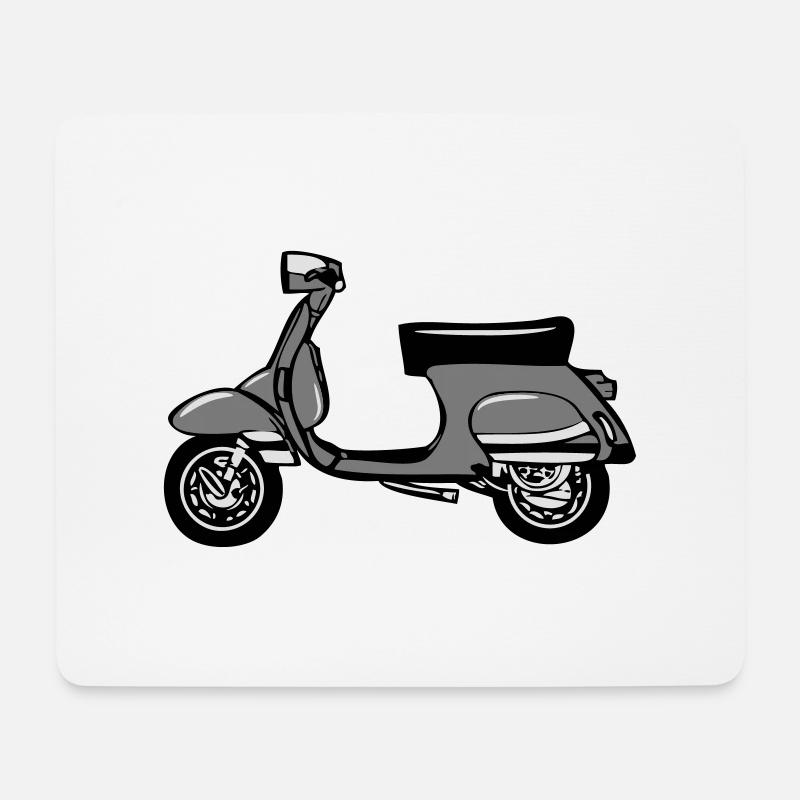 motorroller freiheit - Mousepad (Querformat) - Weiß