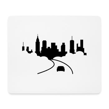 ville - Tapis de souris (format paysage) - blanc - Devant