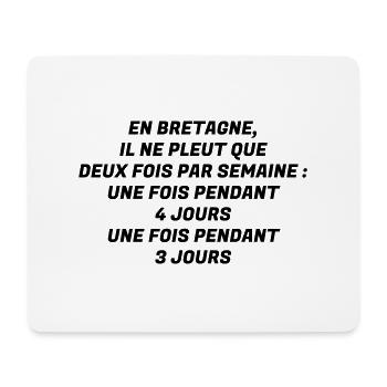 Bretagne / Breton / Bretonne / Breizh / Bzh - Tapis de souris (format paysage) - blanc - Devant