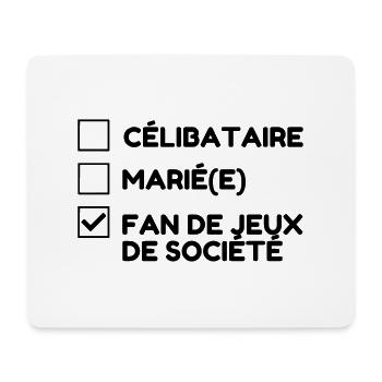 Board Game Brettspiel Jeu de Société Geek - Mouse Pad (horizontal) - white - Front