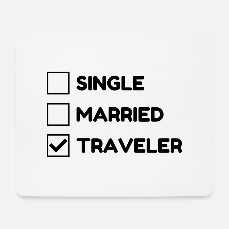 Reisen / Reisende / Urlaub / Tourismus - Mousepad (Querformat) - Weiß