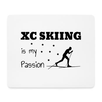 Cross Country Skiing Langlaufen Ski de fond - Mouse Pad (horizontal) - white - Front