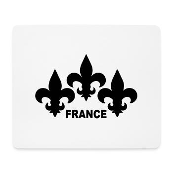 Fleurs de Lys - Tapis de souris (format paysage) - blanc - Devant
