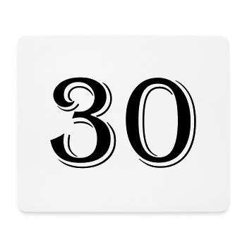 30 - Mousepad (Querformat) - Weiß - Vorne