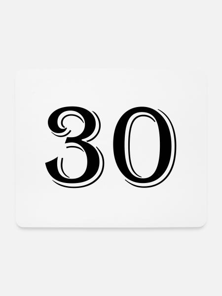 30 - Mousepad (Querformat) - Weiß